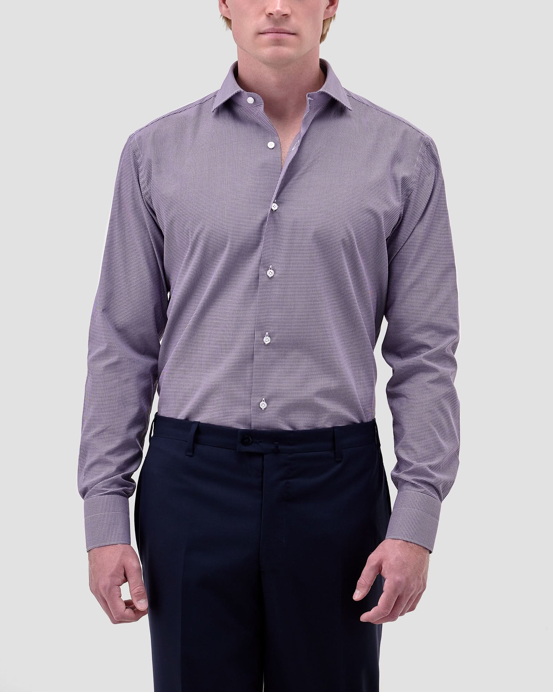 Dubinik® Camicia Quadri Uomo Casual Leggero Botton Down Regular Fit con Taschini Grigio Blu Bianco 052 S