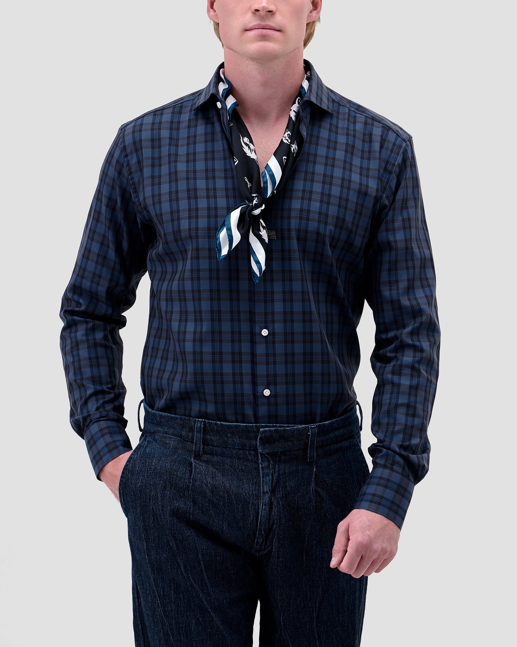 Foulard Disegno Lupo Twill Stampata