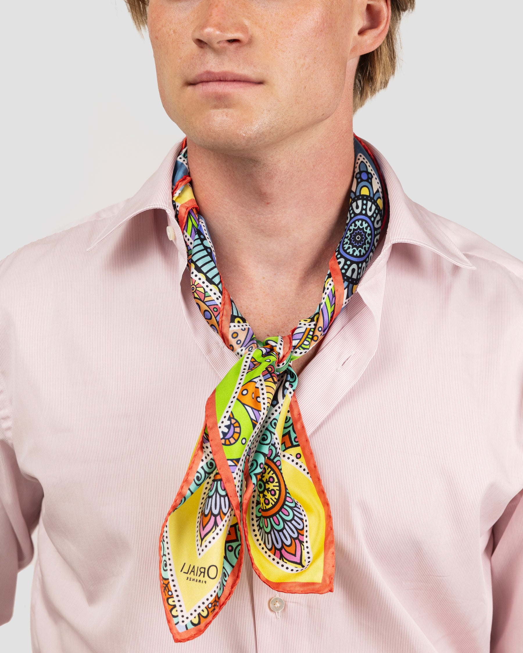 Foulard Occhio Greco Twill Stampata