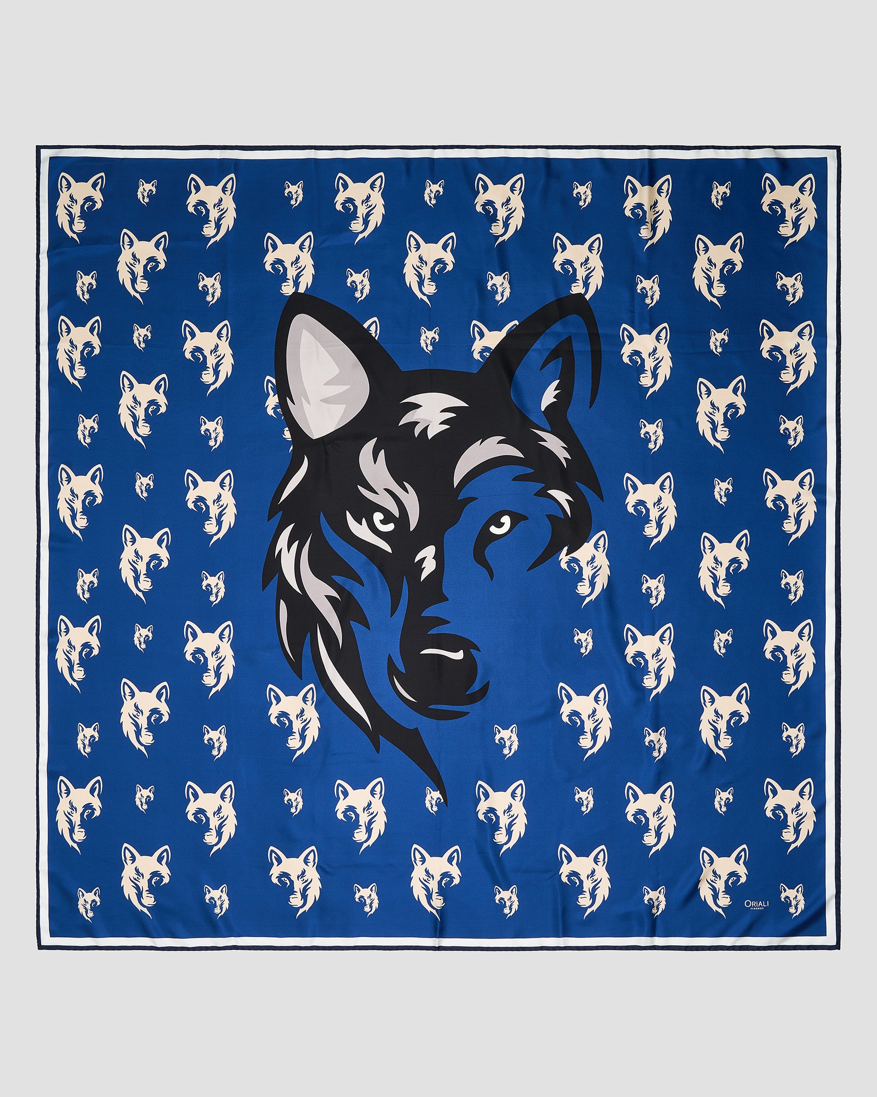 Sciarpa Disegno Lupo Twill Stampa