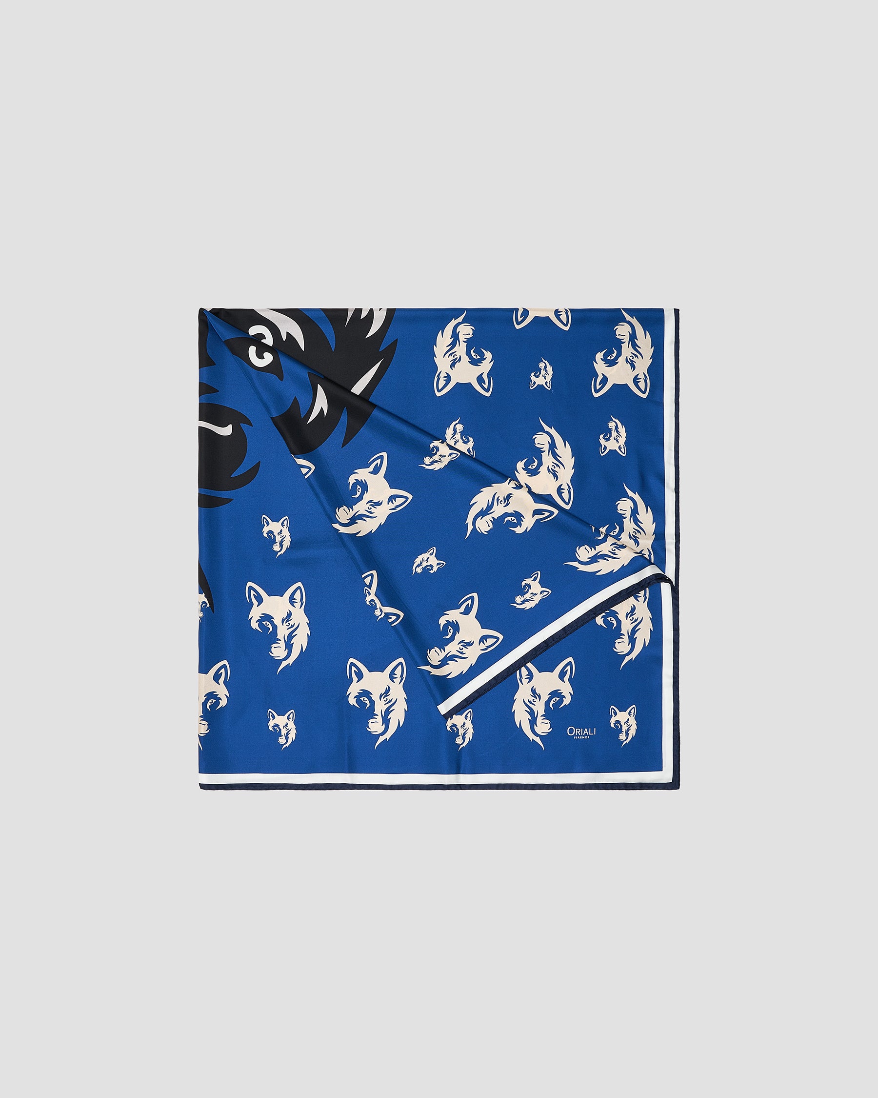 Sciarpa Disegno Lupo Twill Stampa
