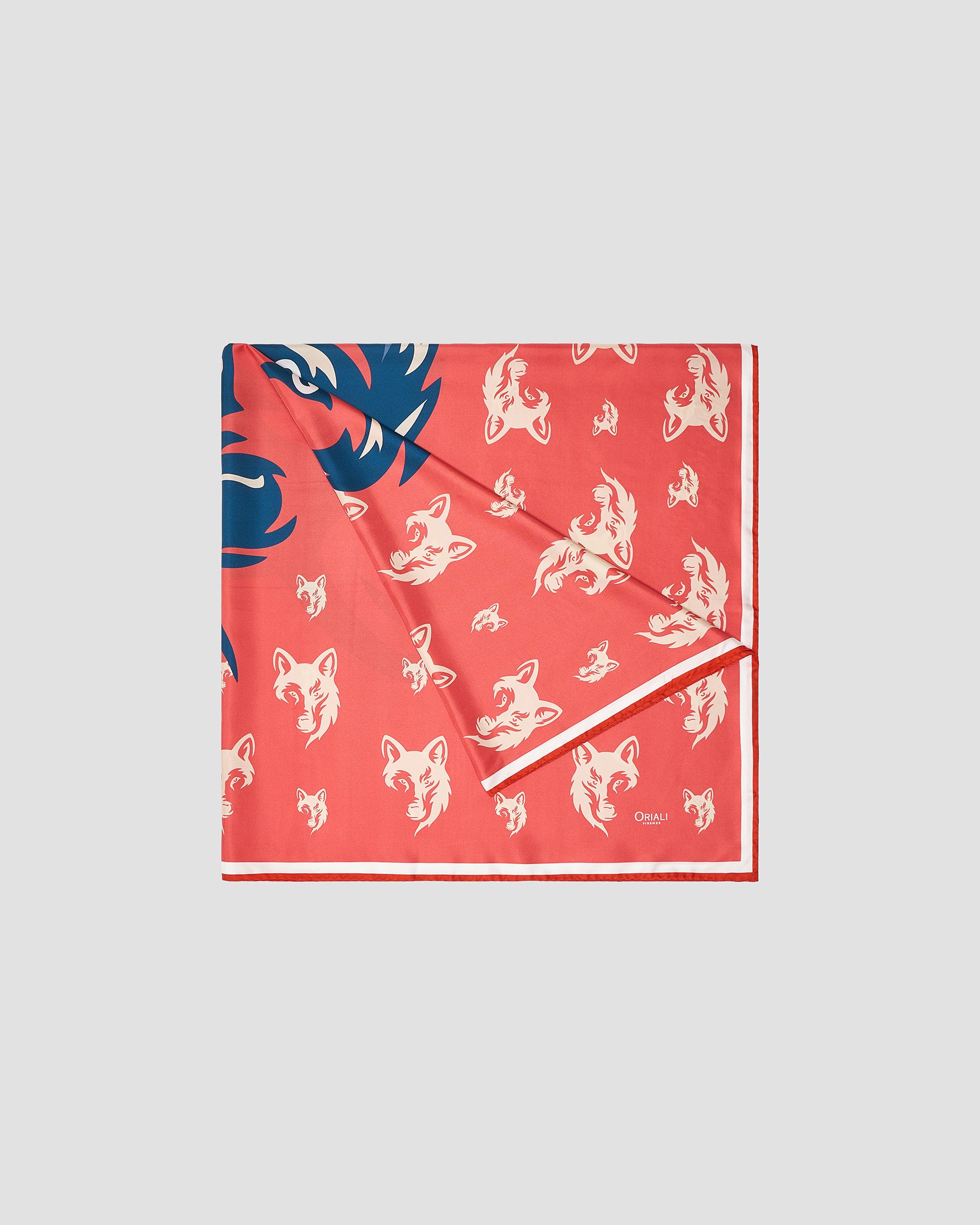 Sciarpa Disegno Lupo Twill Stampata