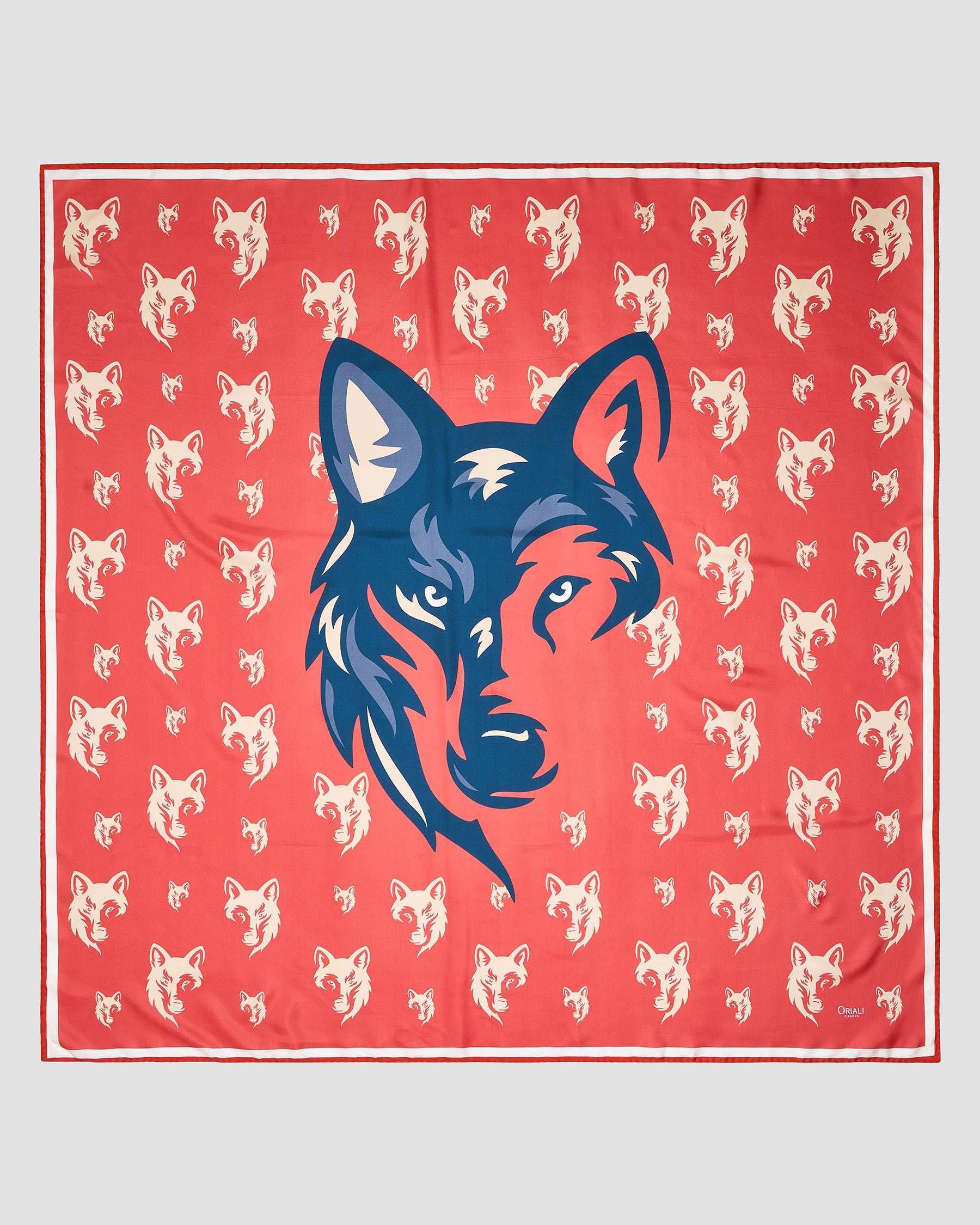 Sciarpa Disegno Lupo Twill Stampata