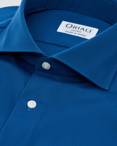 Solid Royal Blu Stretch Shirt