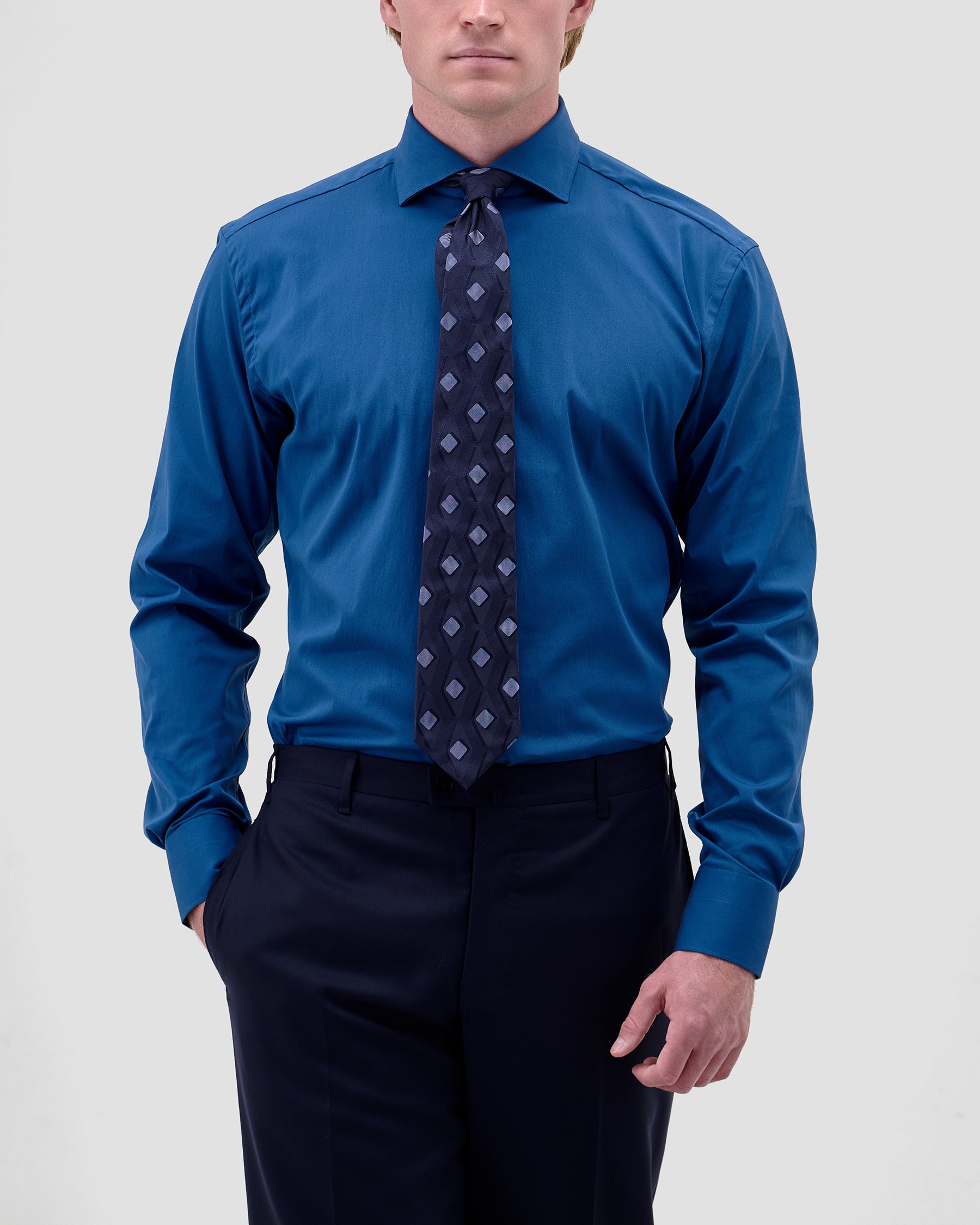 Camicia Unita Royal Blu Stretch