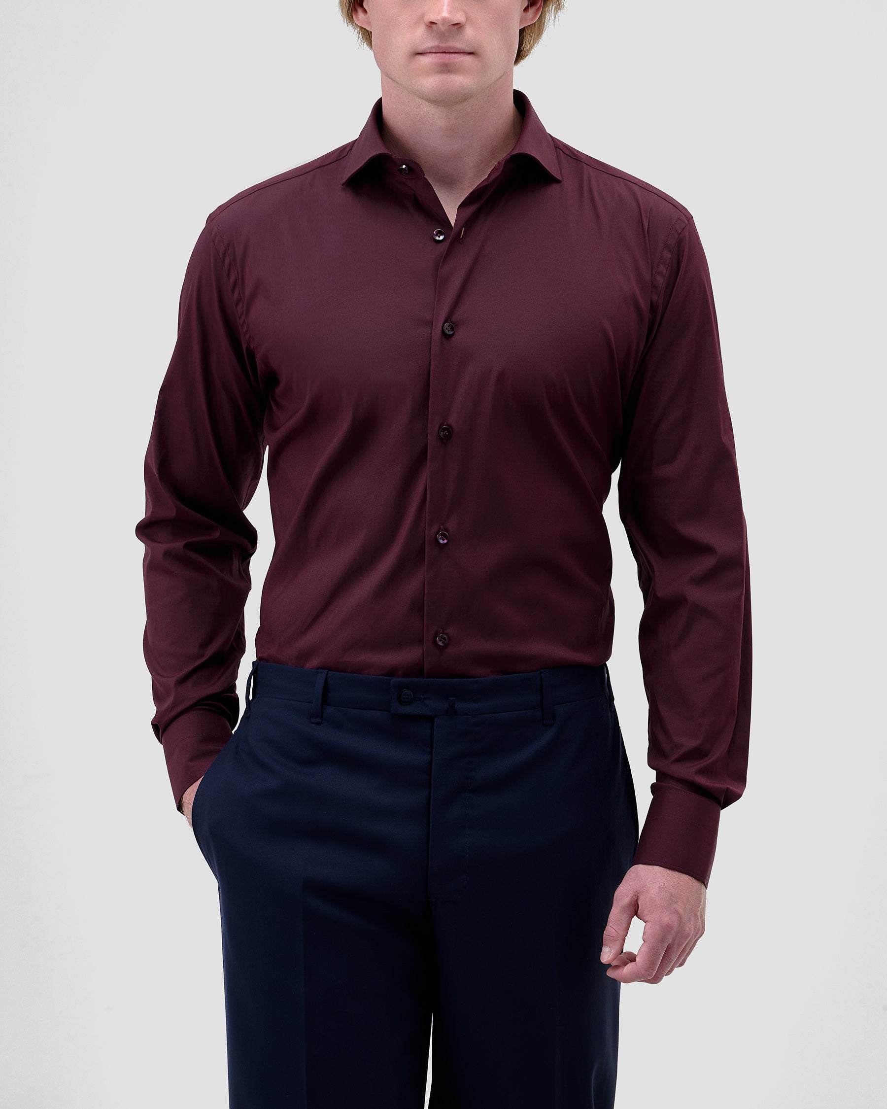 Camicia Unita Bordò Stretch