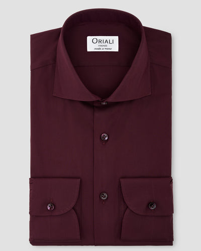 Solid Burgundy Stretch Shirt