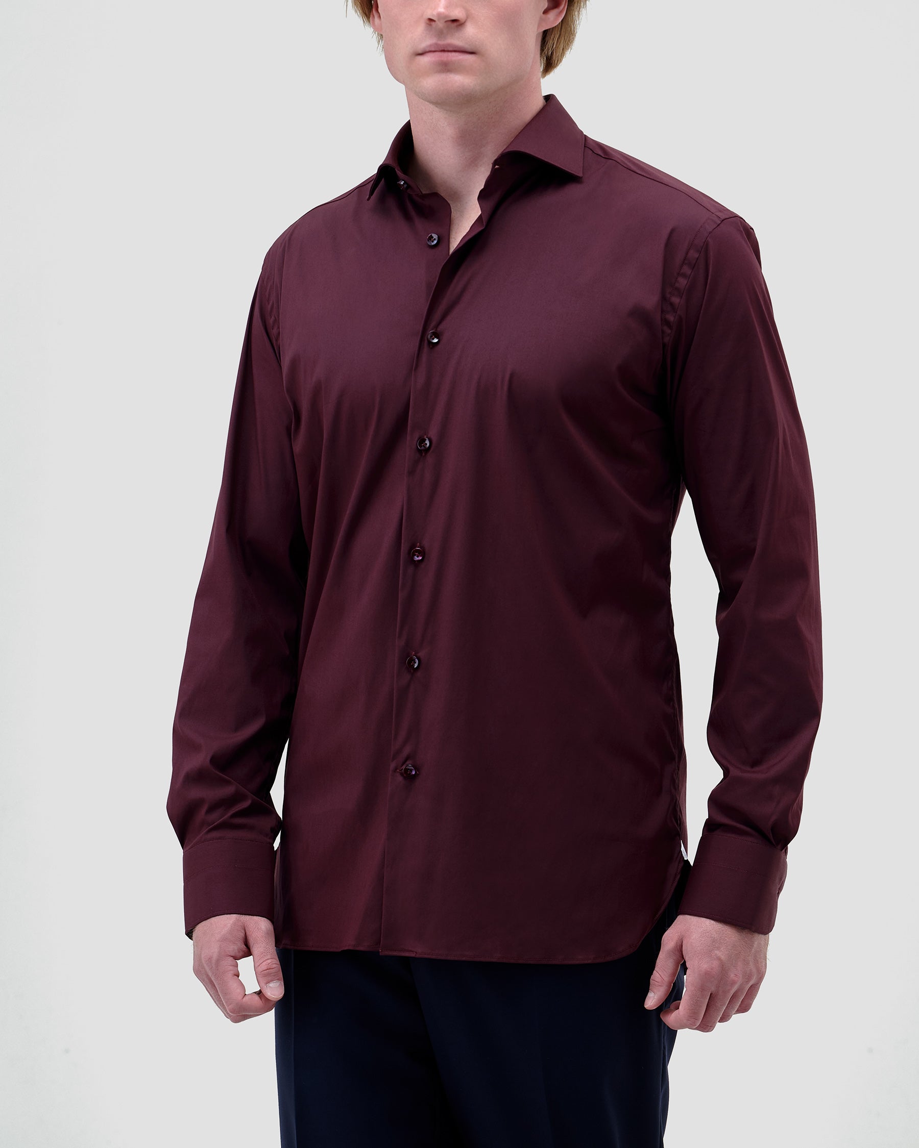 Camicia Unita Bordò Stretch