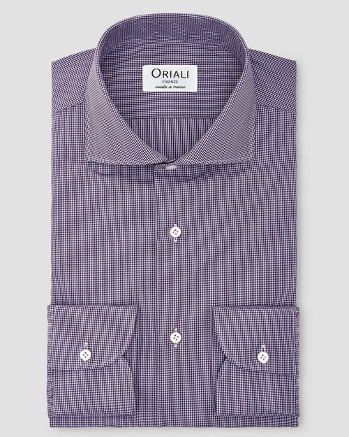 Camicia A Quadri Viola Con Bottoni(520) - Alibaba Camicia A Quadri Viola Con Bottoni(520) - Alibaba