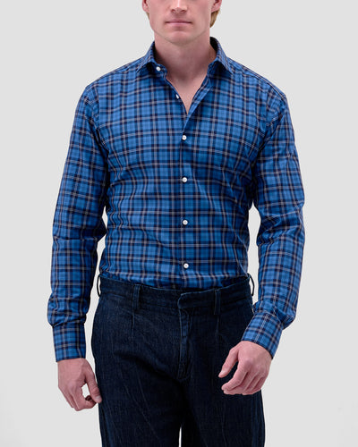 Blue Oxford Check Shirt