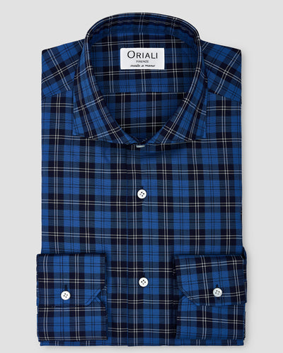 Blue Oxford Check Shirt