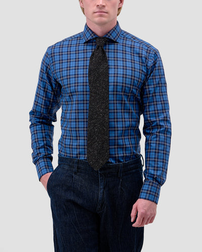 Blue Oxford Check Shirt