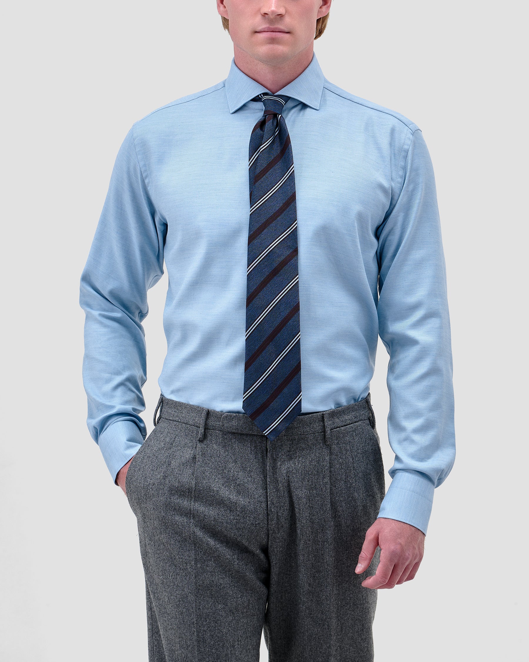 Camicia di Flanella Celeste