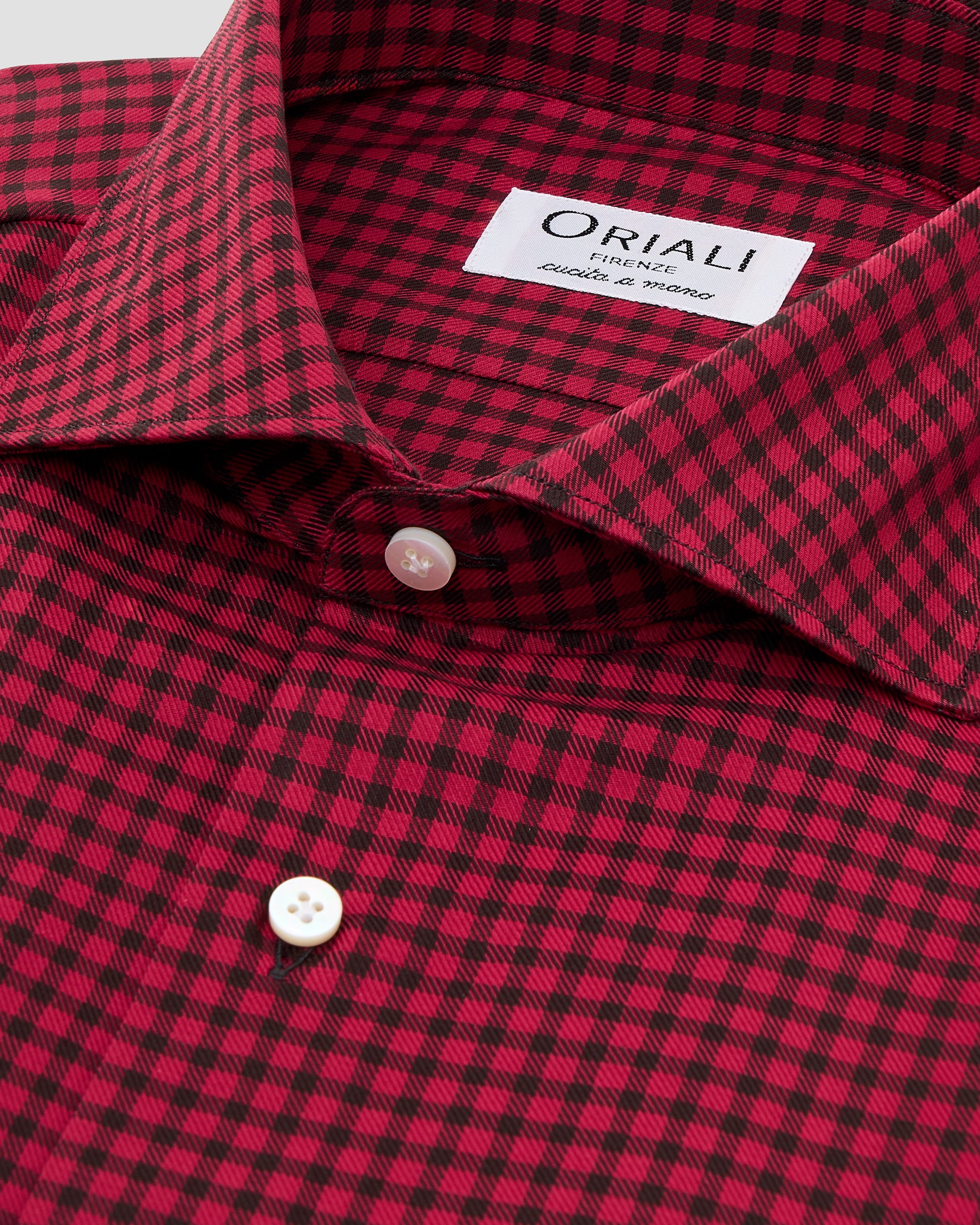 Camicia di Flanella a Quadri Rosso Medio