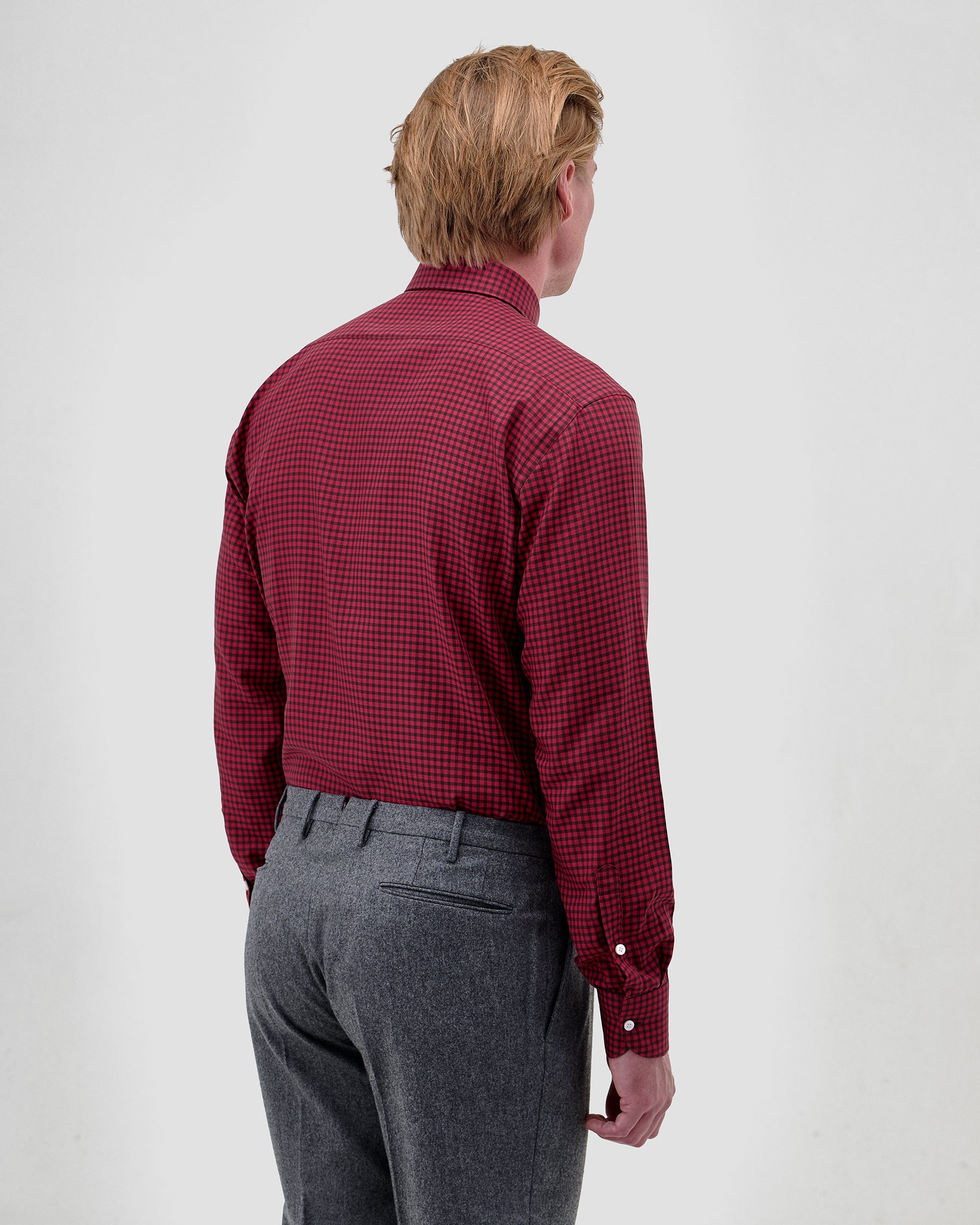 Camicia di Flanella a Quadri Rosso Medio