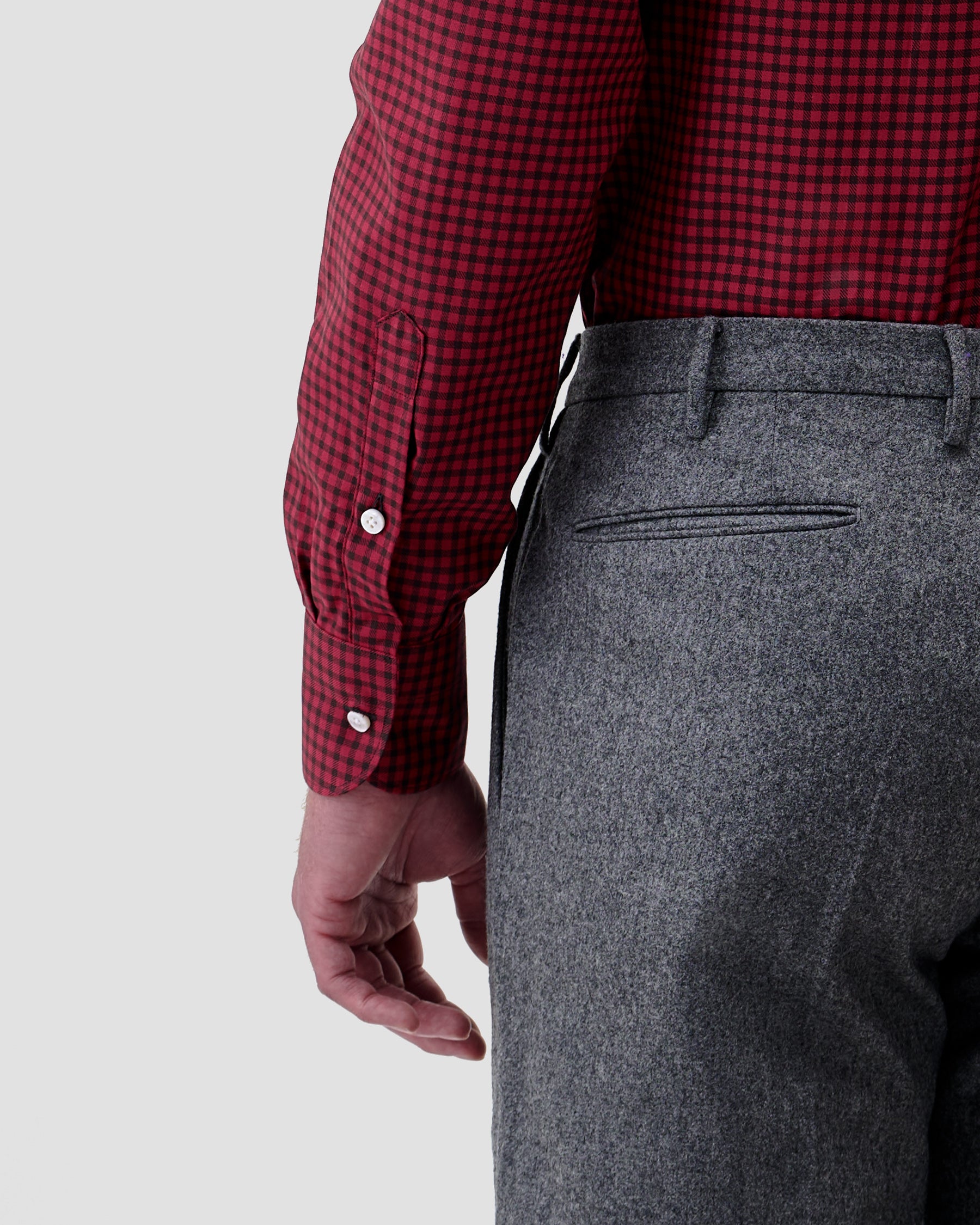 Camicia di Flanella a Quadri Rosso Medio