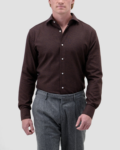 Camicia di Flanella a Quadri Marrone