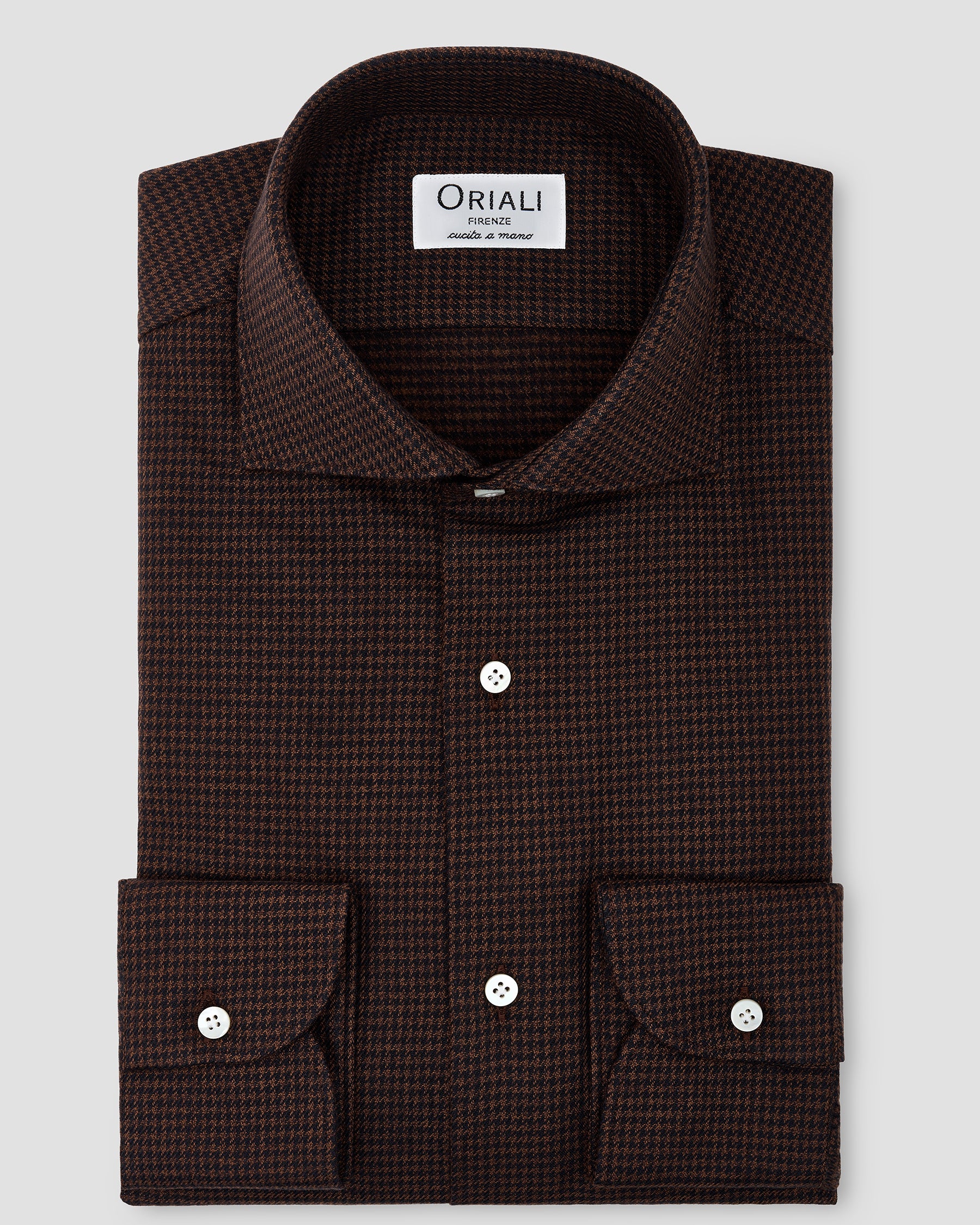 Camicia di Flanella a Quadri Marrone