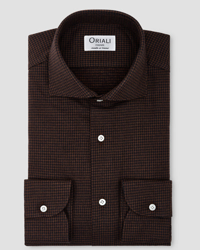 Camicia di Flanella a Quadri Marrone