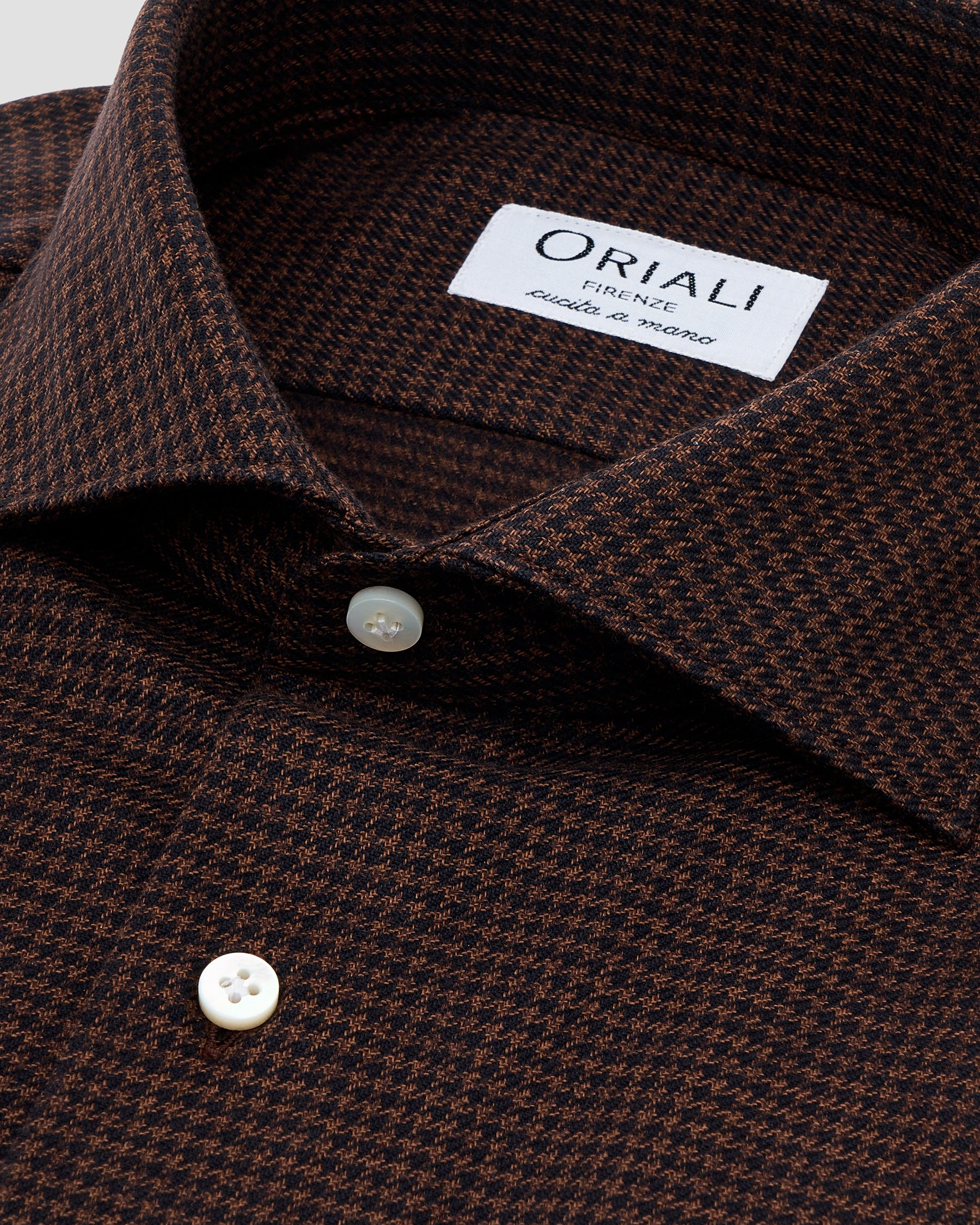 Camicia di Flanella a Quadri Marrone