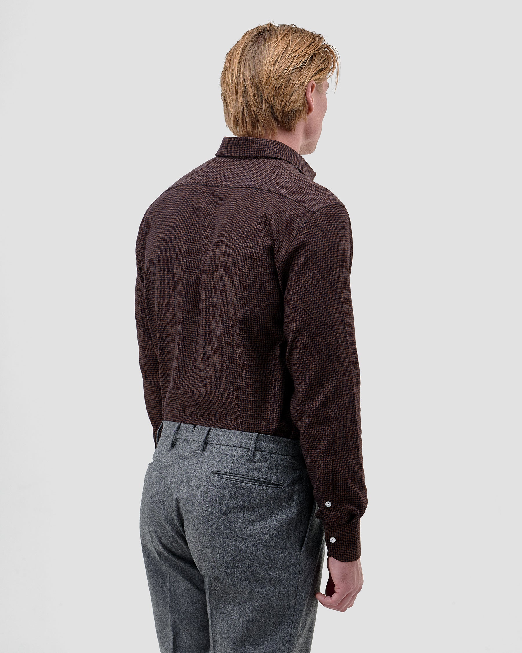 Camicia di Flanella a Quadri Marrone