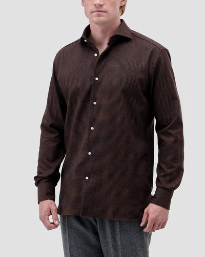 Camicia di Flanella a Quadri Marrone