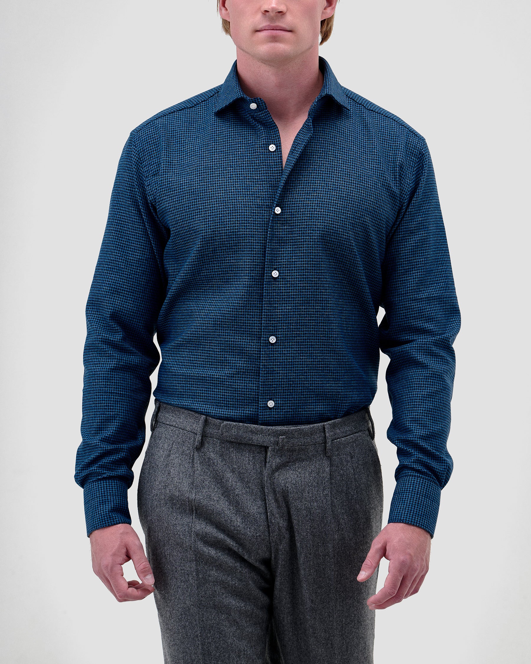 Camicia di Flanella a Quadri Blu