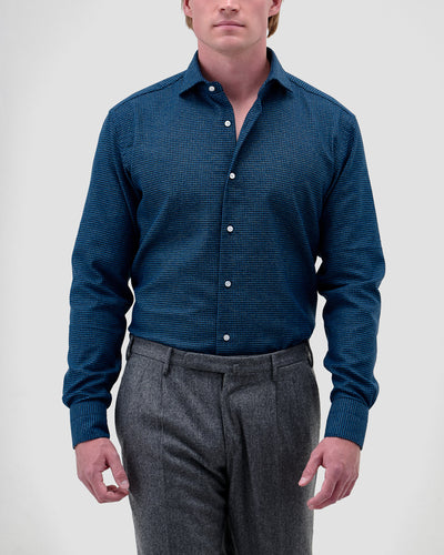 Camicia di Flanella a Quadri Blu
