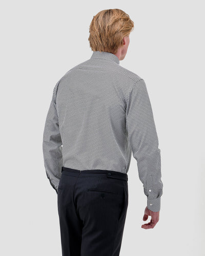 Camicia Stampa Optical Popeline Nero & Bianco