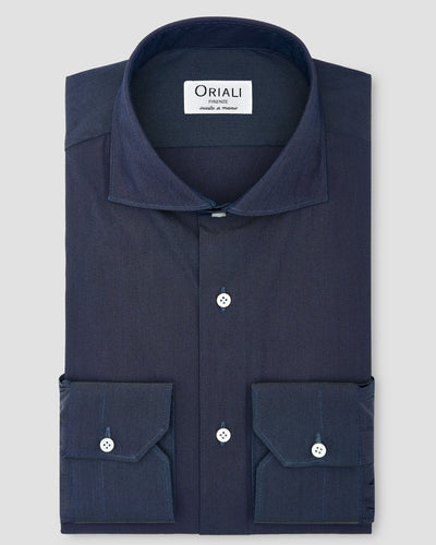 Camicia Denim Blu Stretch