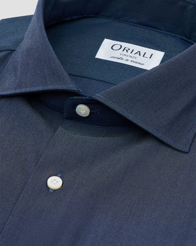 Camicia Denim Blu Stretch