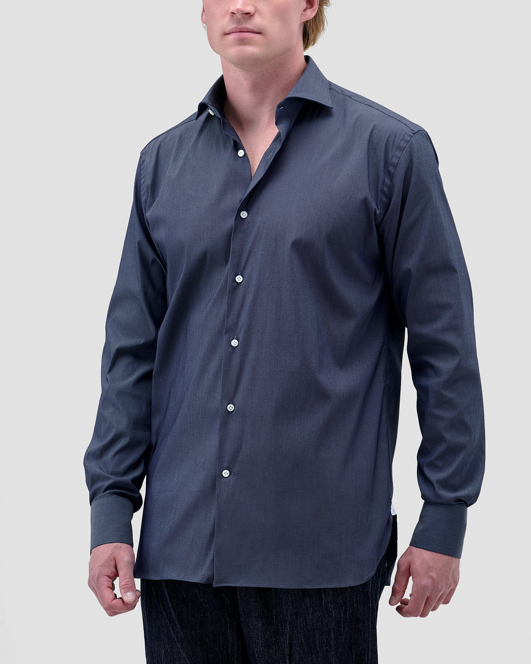 Camicia Denim Blu Stretch