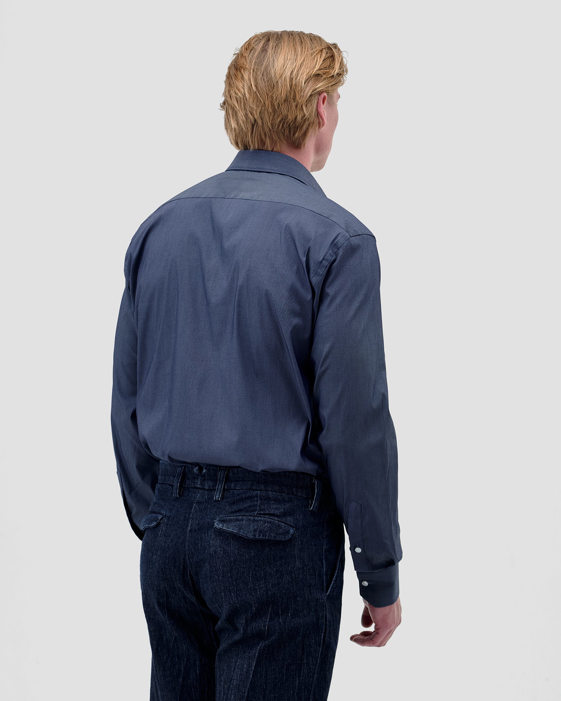 Camicia Denim Blu Stretch