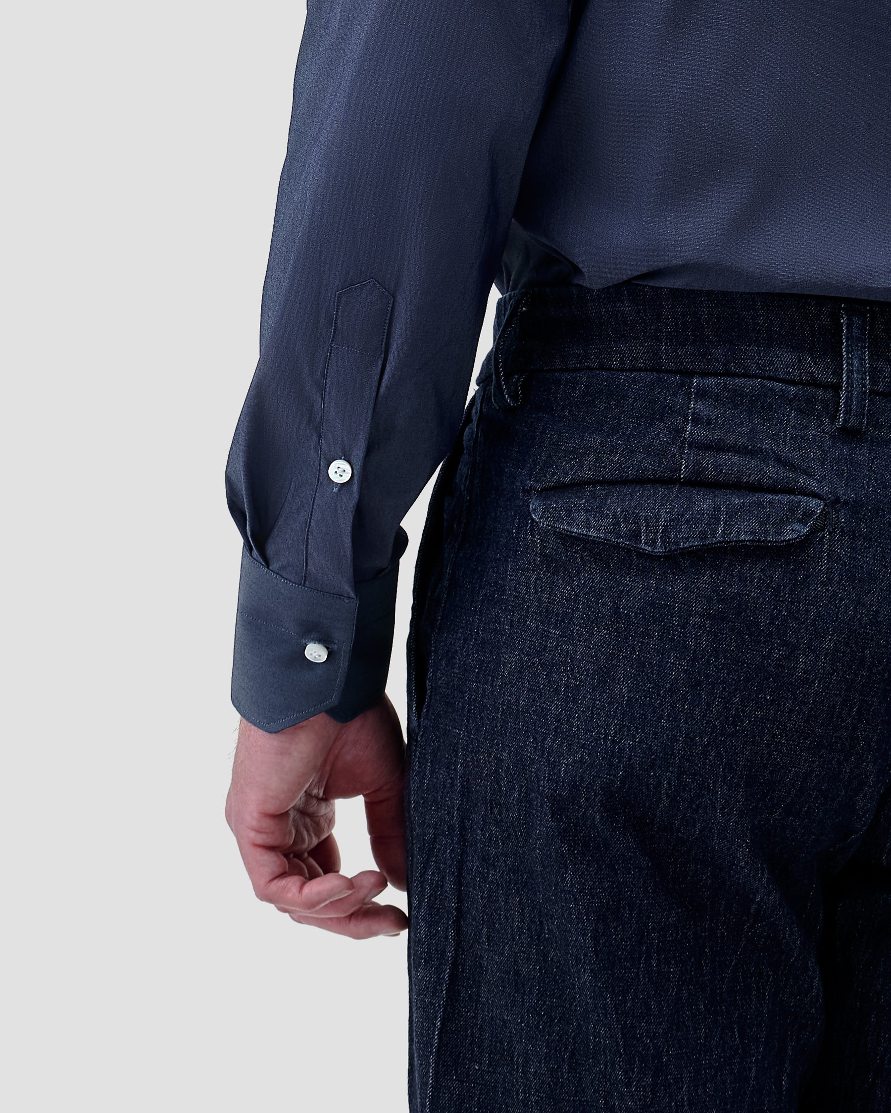 Camicia Denim Blu Stretch