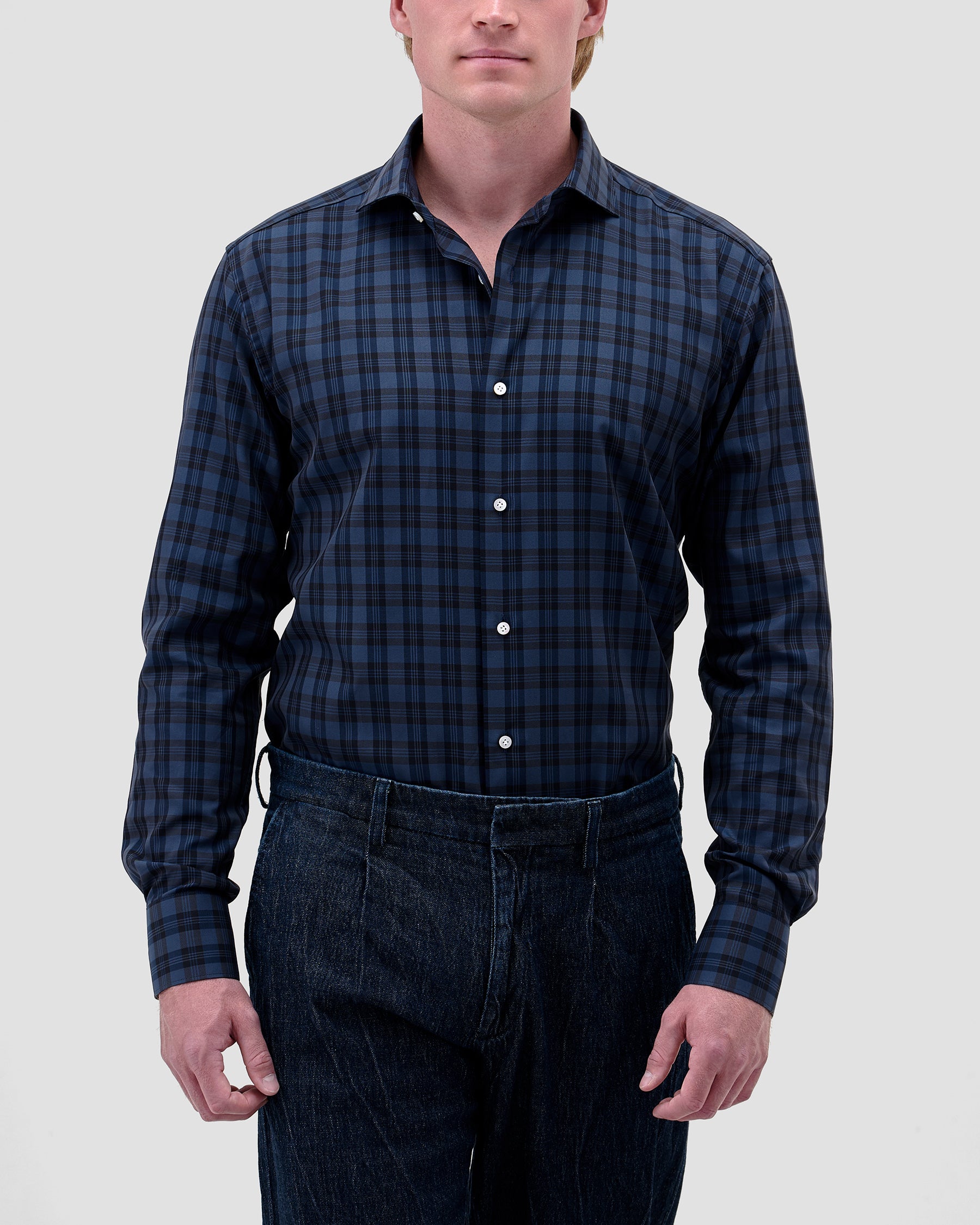 Camicia A Quadri Grandi Twill