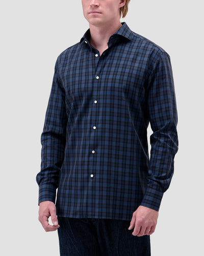Camicia A Quadri Grandi Twill