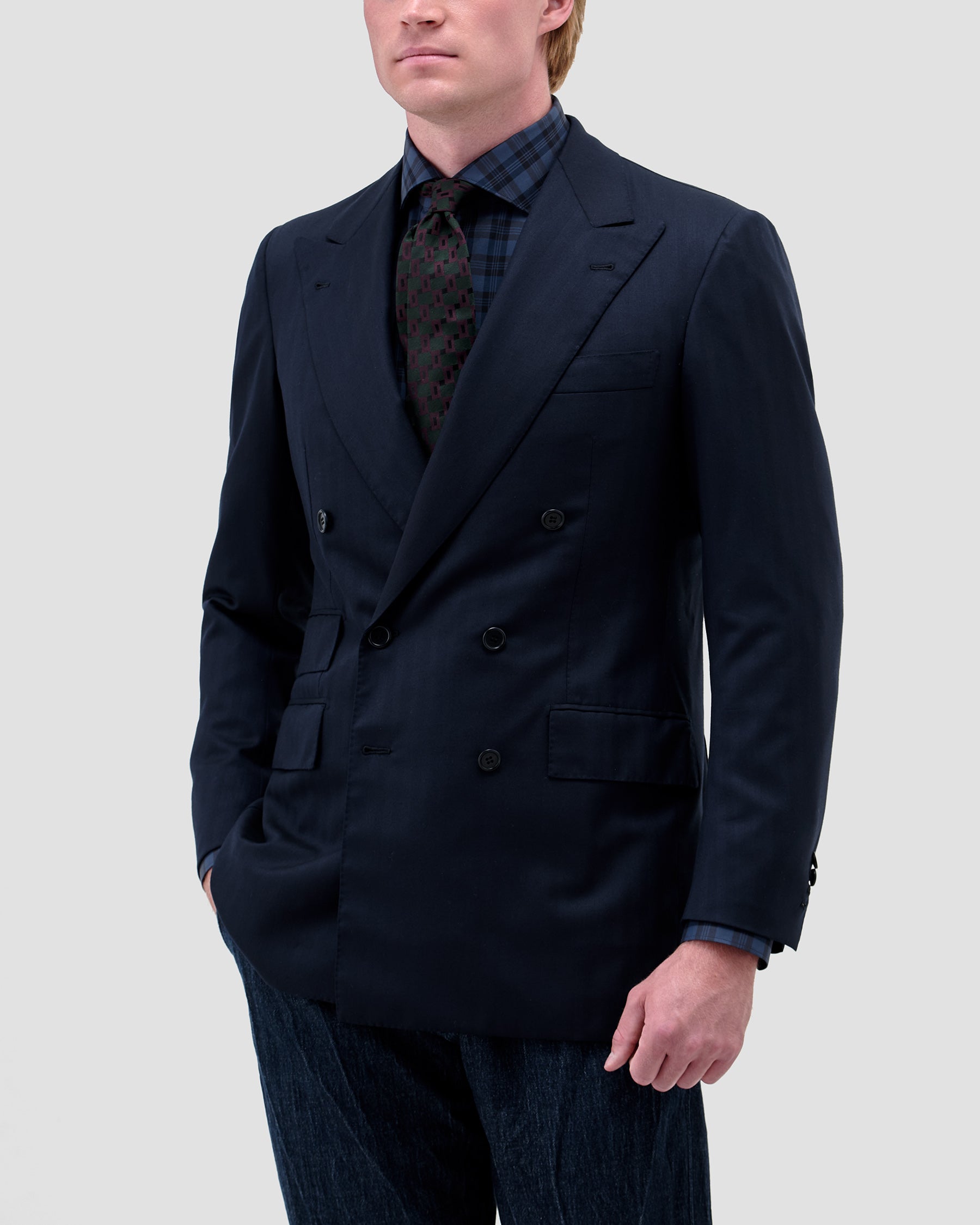 Camicia A Quadri Grandi Twill