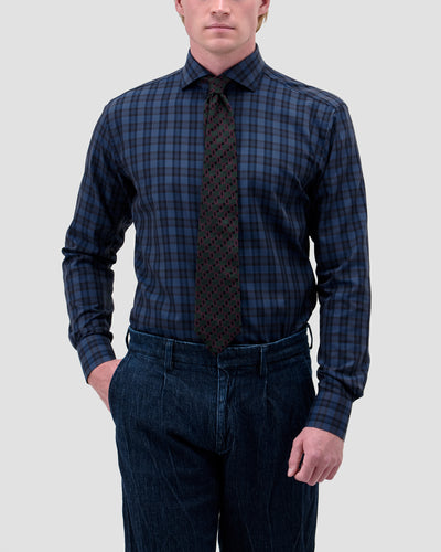 Camicia A Quadri Grandi Twill