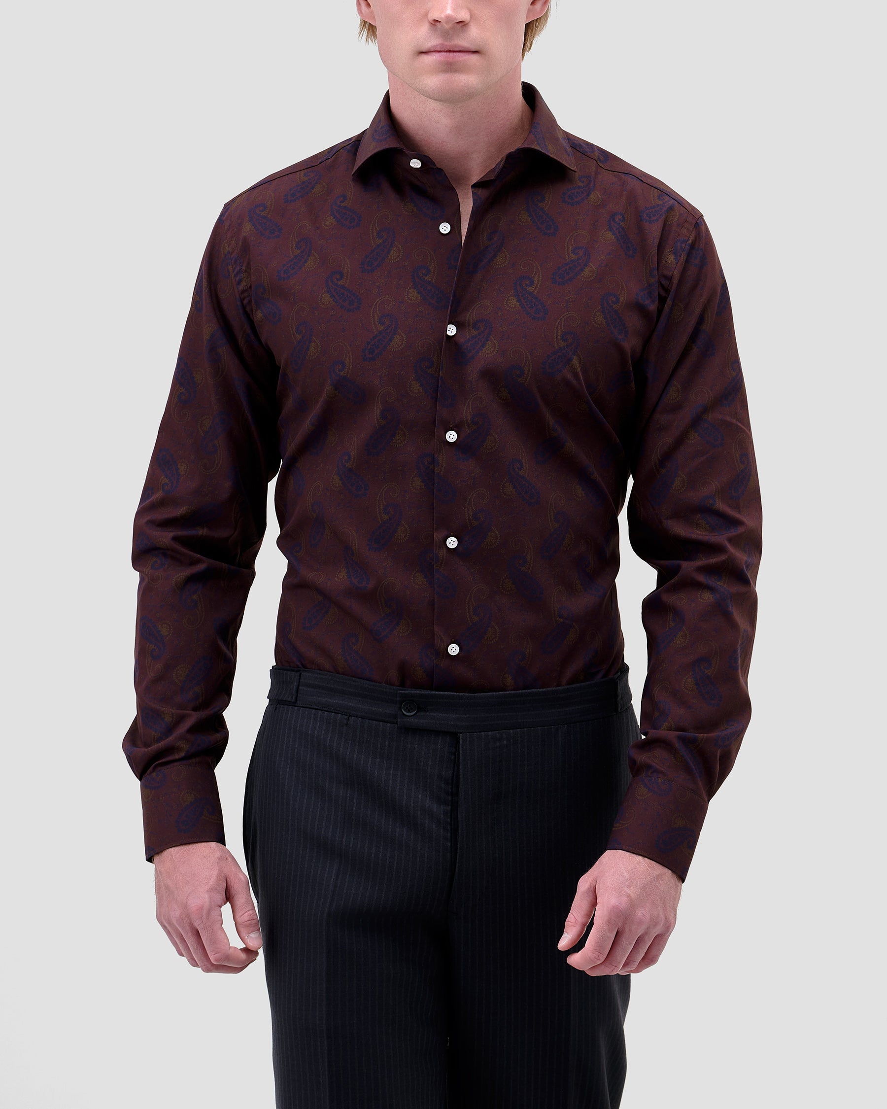 Camicia Stampa Paisley Popeline