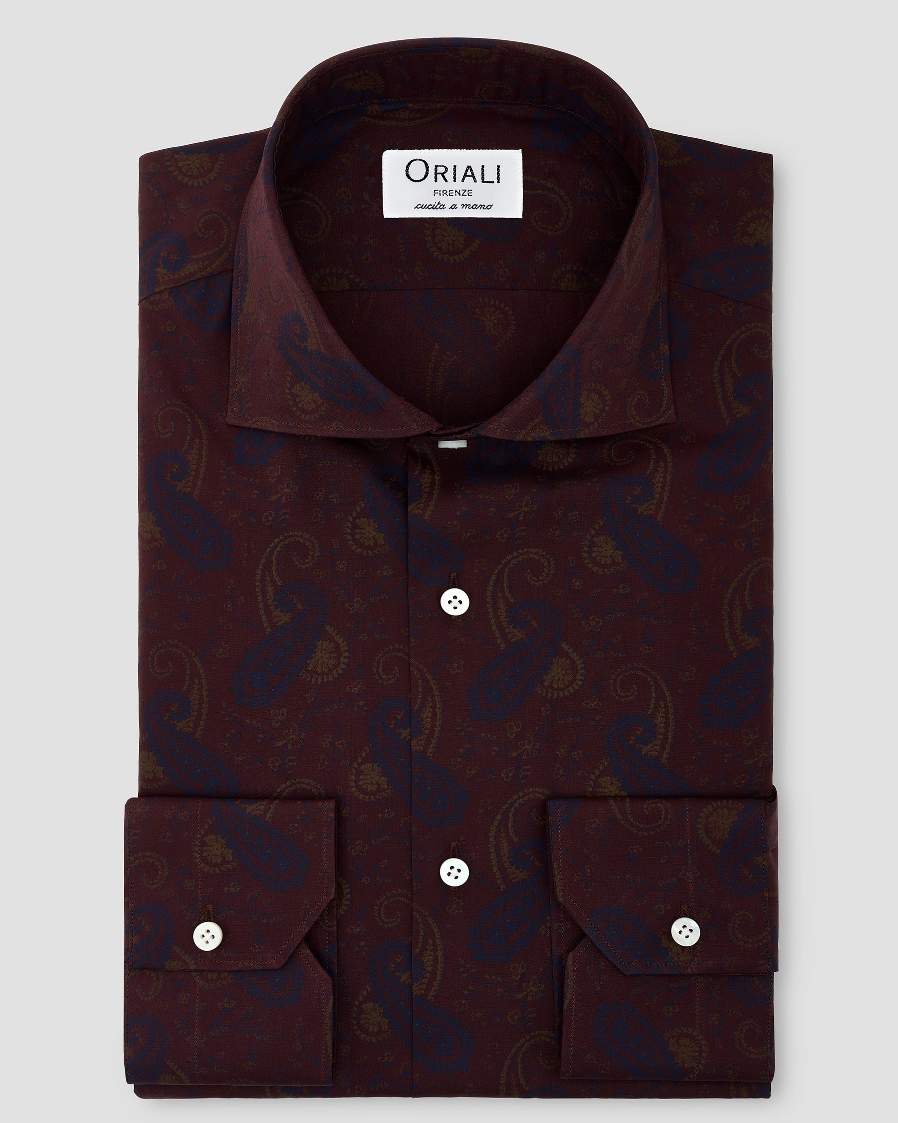 Camicia Stampa Paisley Popeline