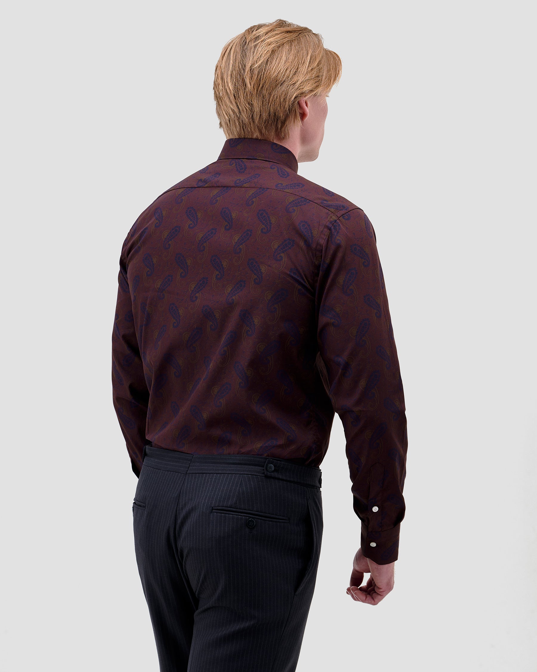 Camicia Stampa Paisley Popeline
