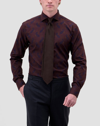 Camicia Stampa Paisley Popeline
