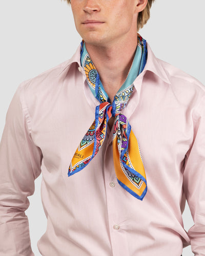 Greek Eye Printed Twill Scarf