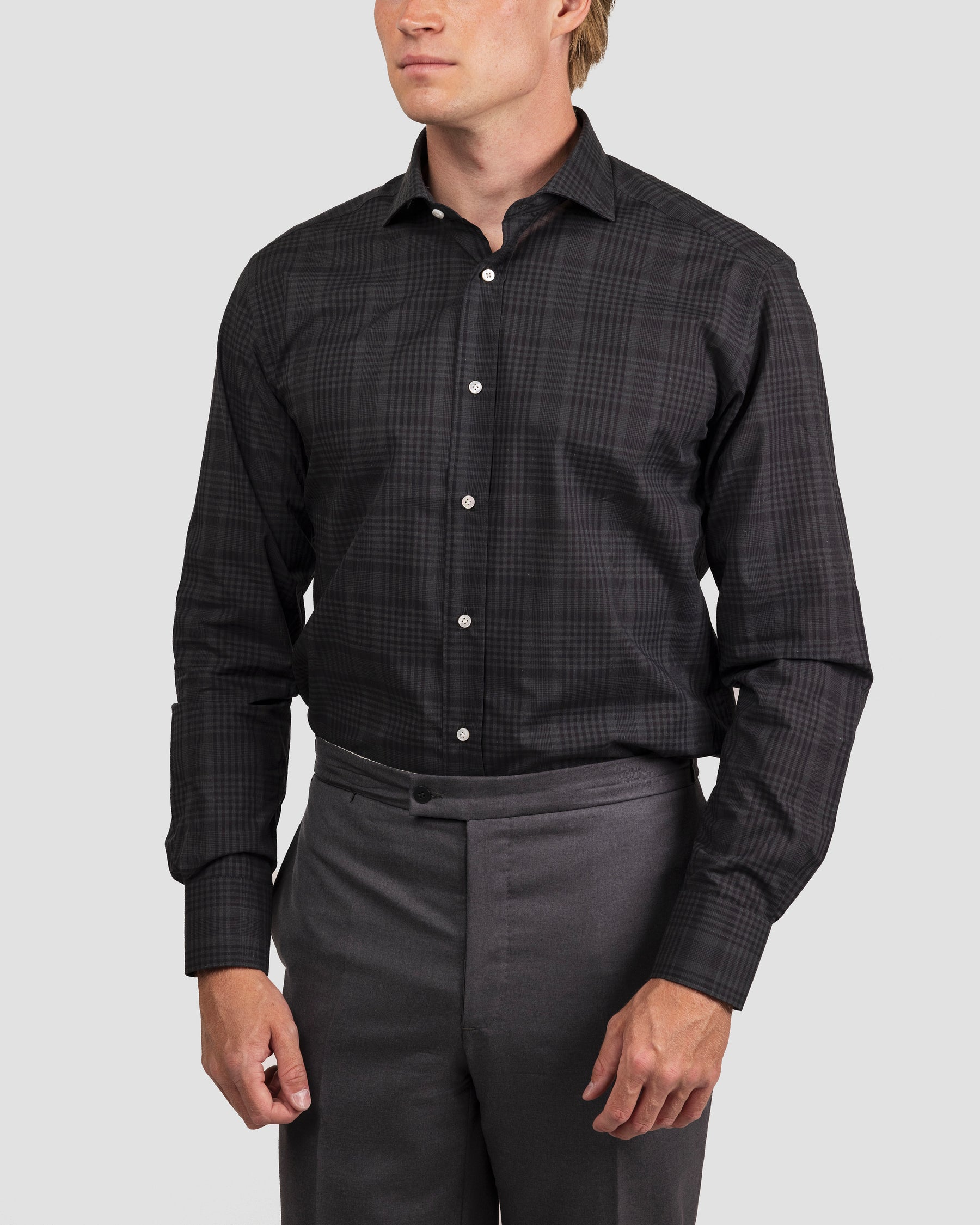 Camicia Quadri Nero e Grigio
