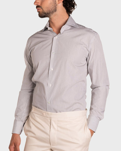 Classic Thin Striped Poplin Shirt