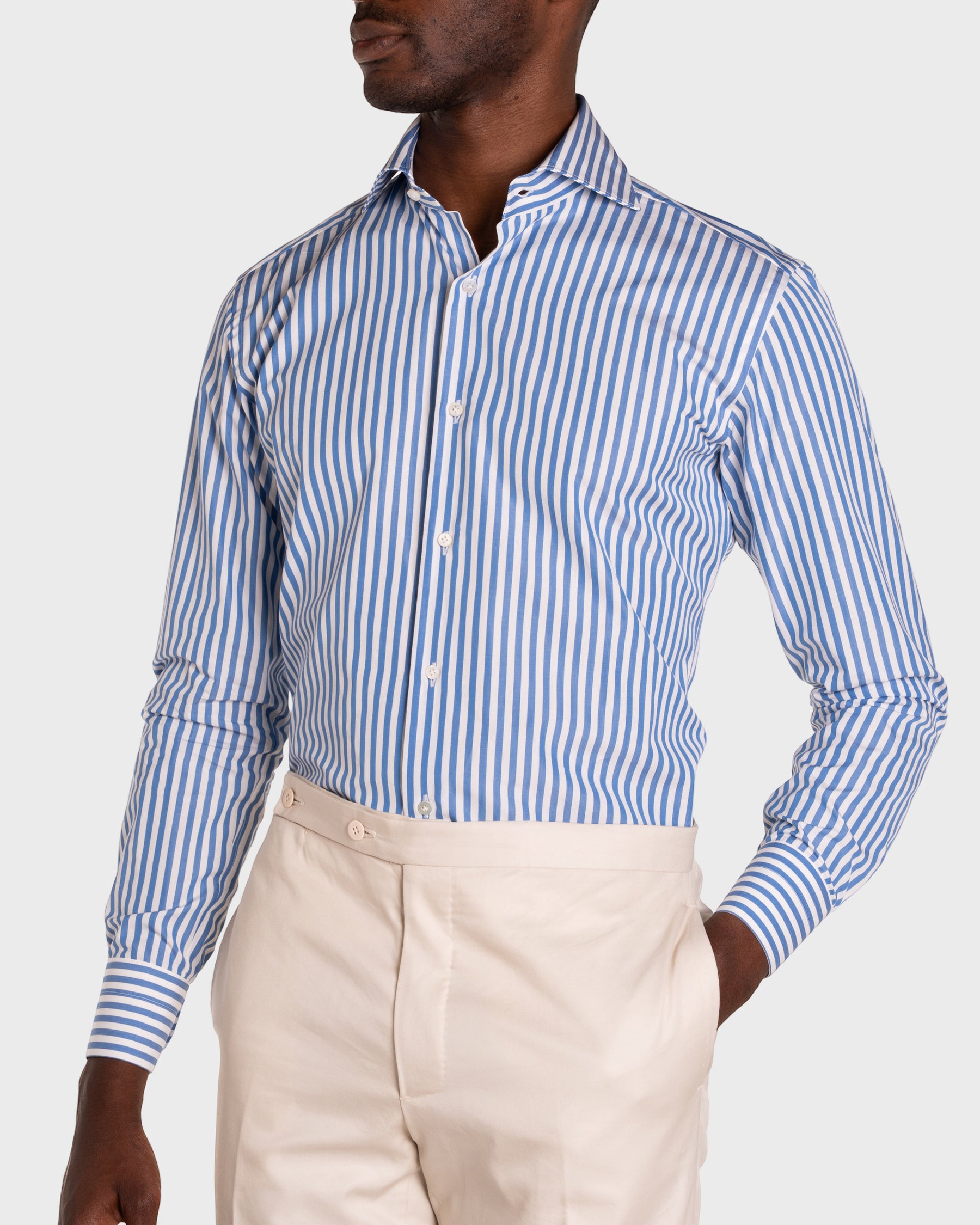 Camicia A Righe Signature Popeline