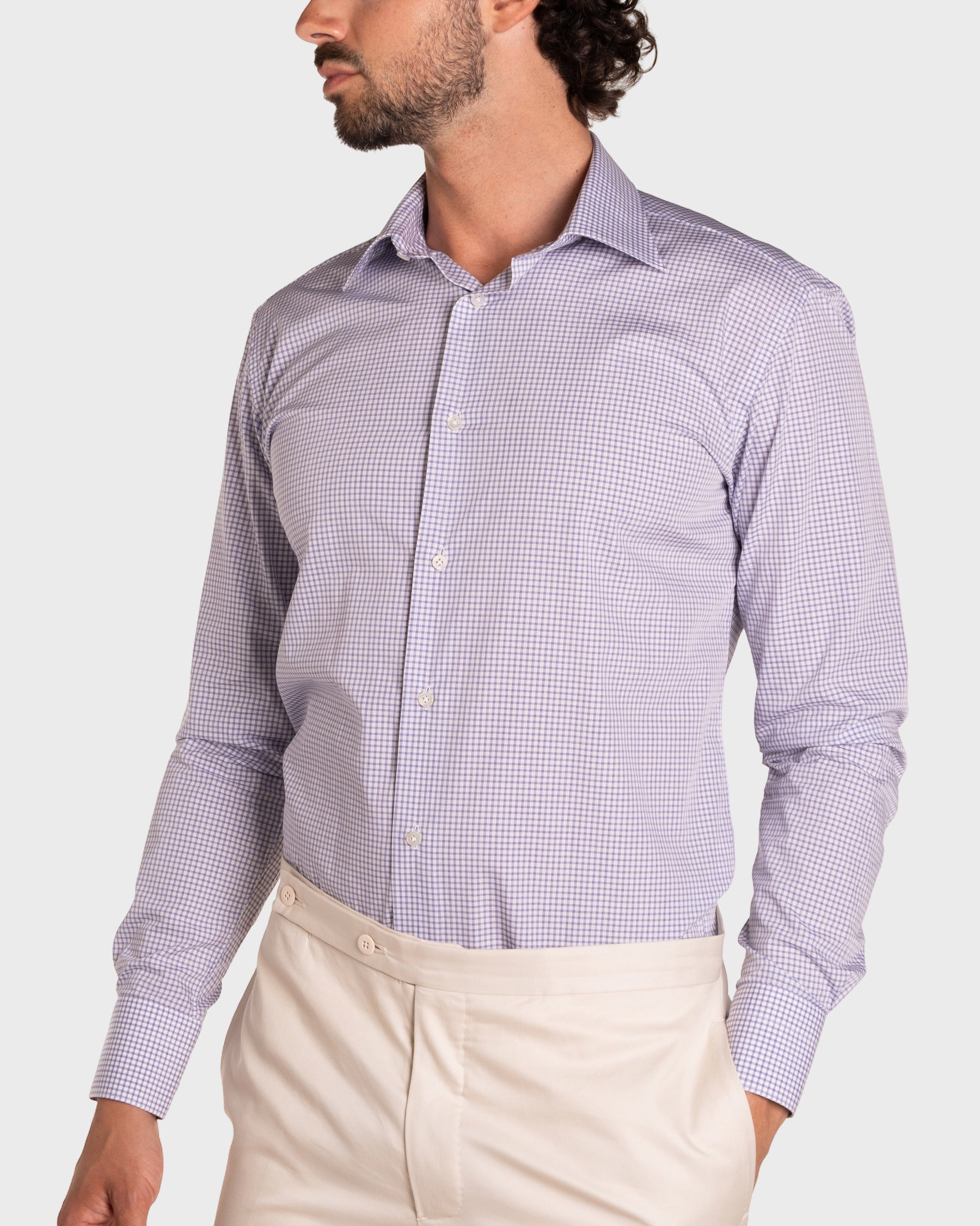Camicia A Quadri Signature Popeline