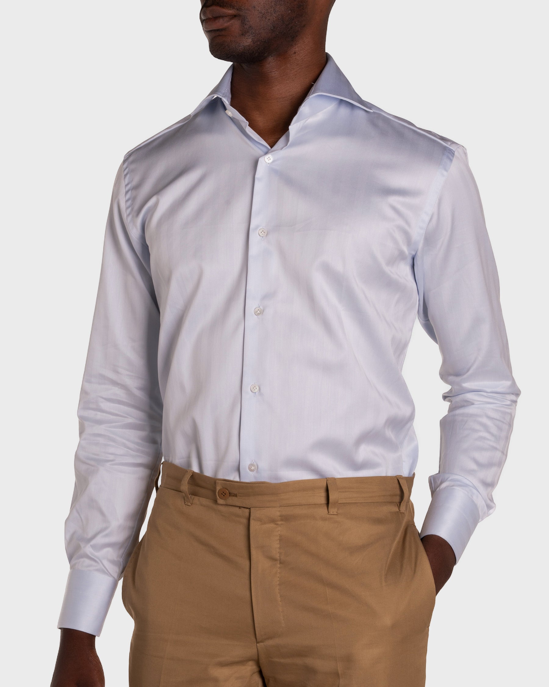 Camicia Celeste Chiaro Signature Twill
