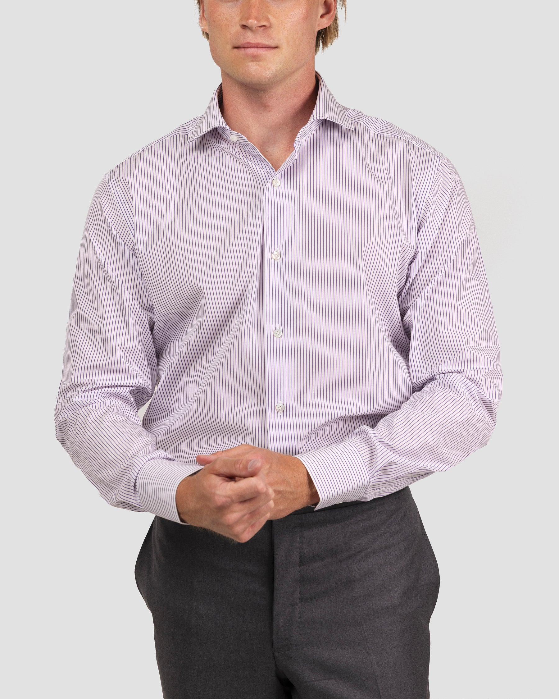 Camicia A Righe Signature Popeline