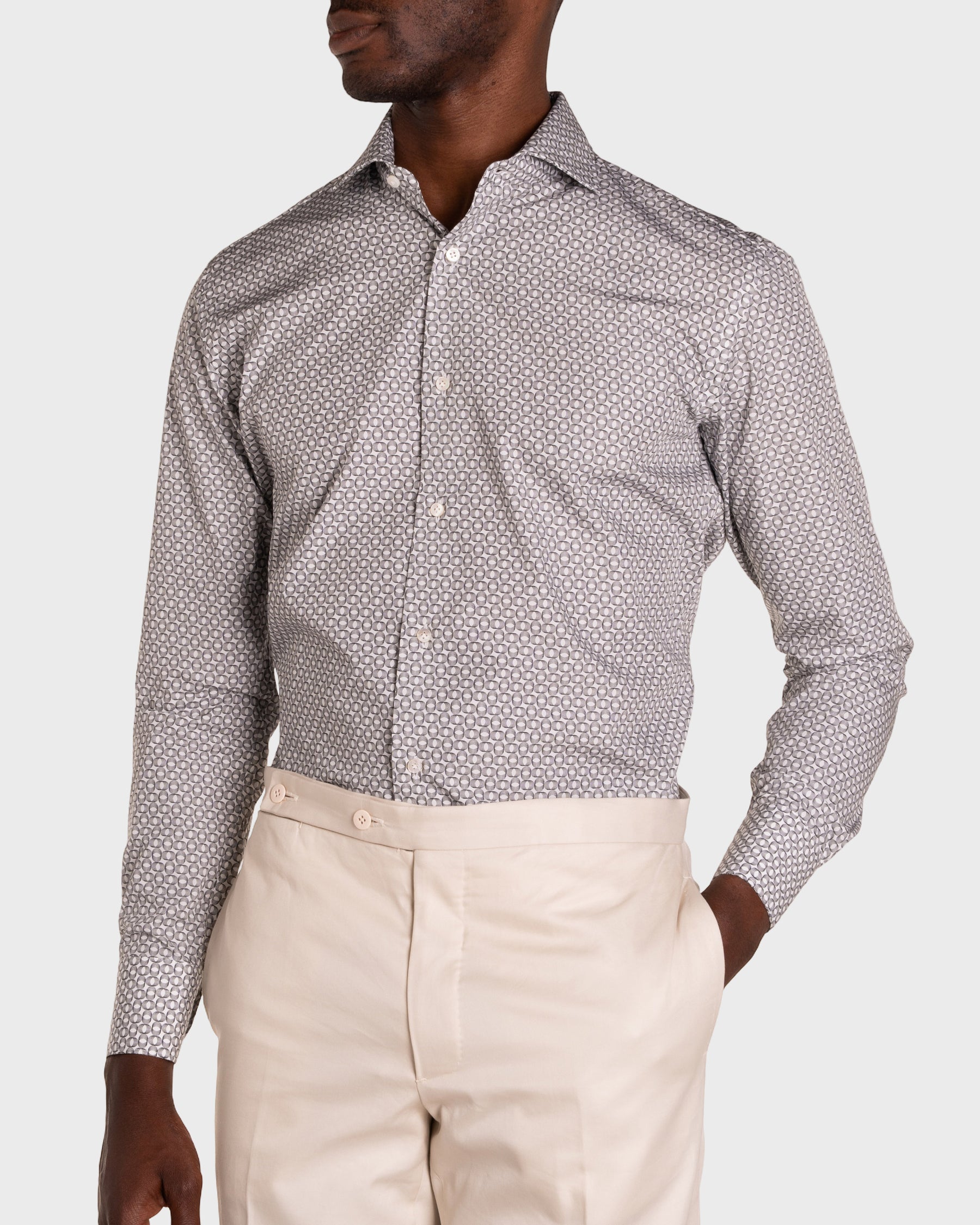 Camicia Stampa Optical Popeline